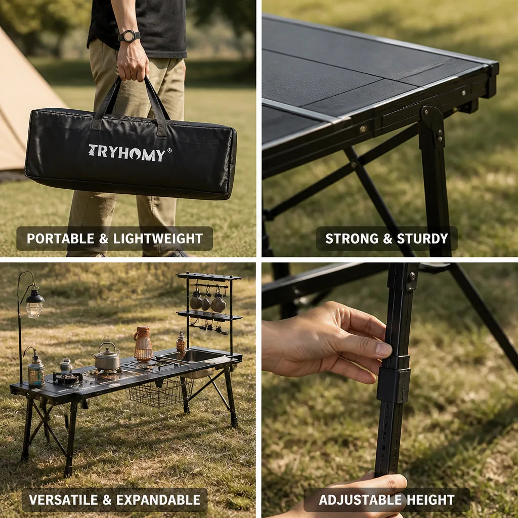 Camping Table Foldable Lightweight Aluminum Alloy