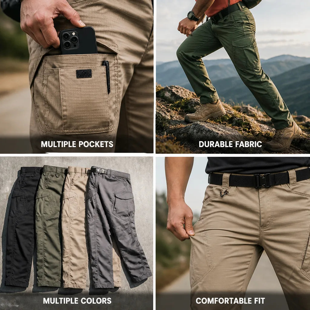 Cargo Pants Tactical Multiple Pockets Up To 6XL
