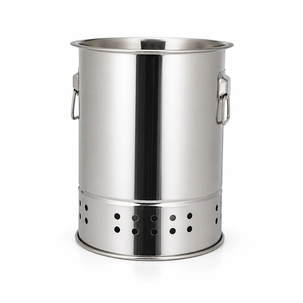 Charcoal Barrel Grill Portable Stainless Steel Hanging