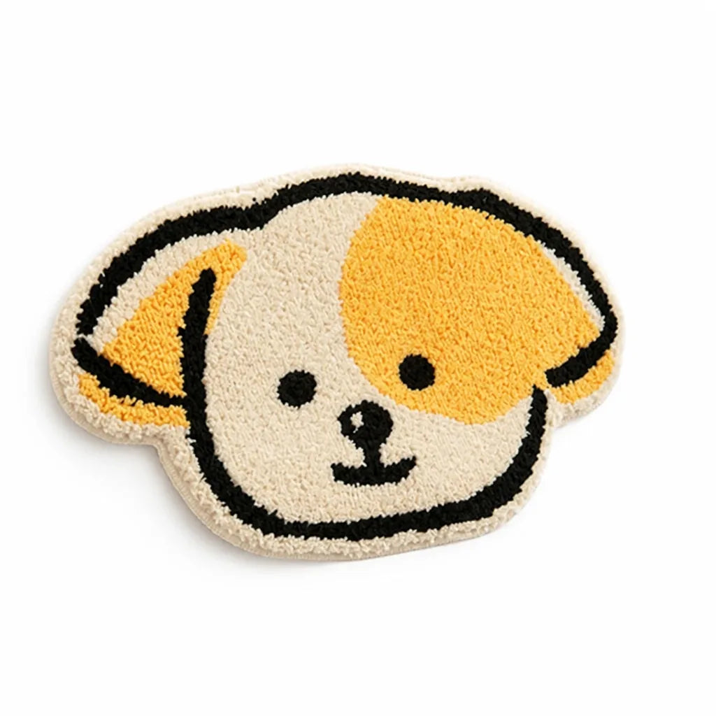 Children's Rug Cheese Shape Tufted Microfiber Non-Slip Backing