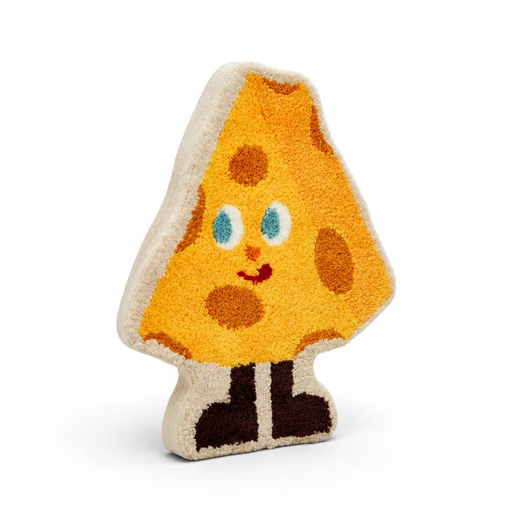 Children's Rug Cheese Shape Tufted Microfiber Non-Slip Backing