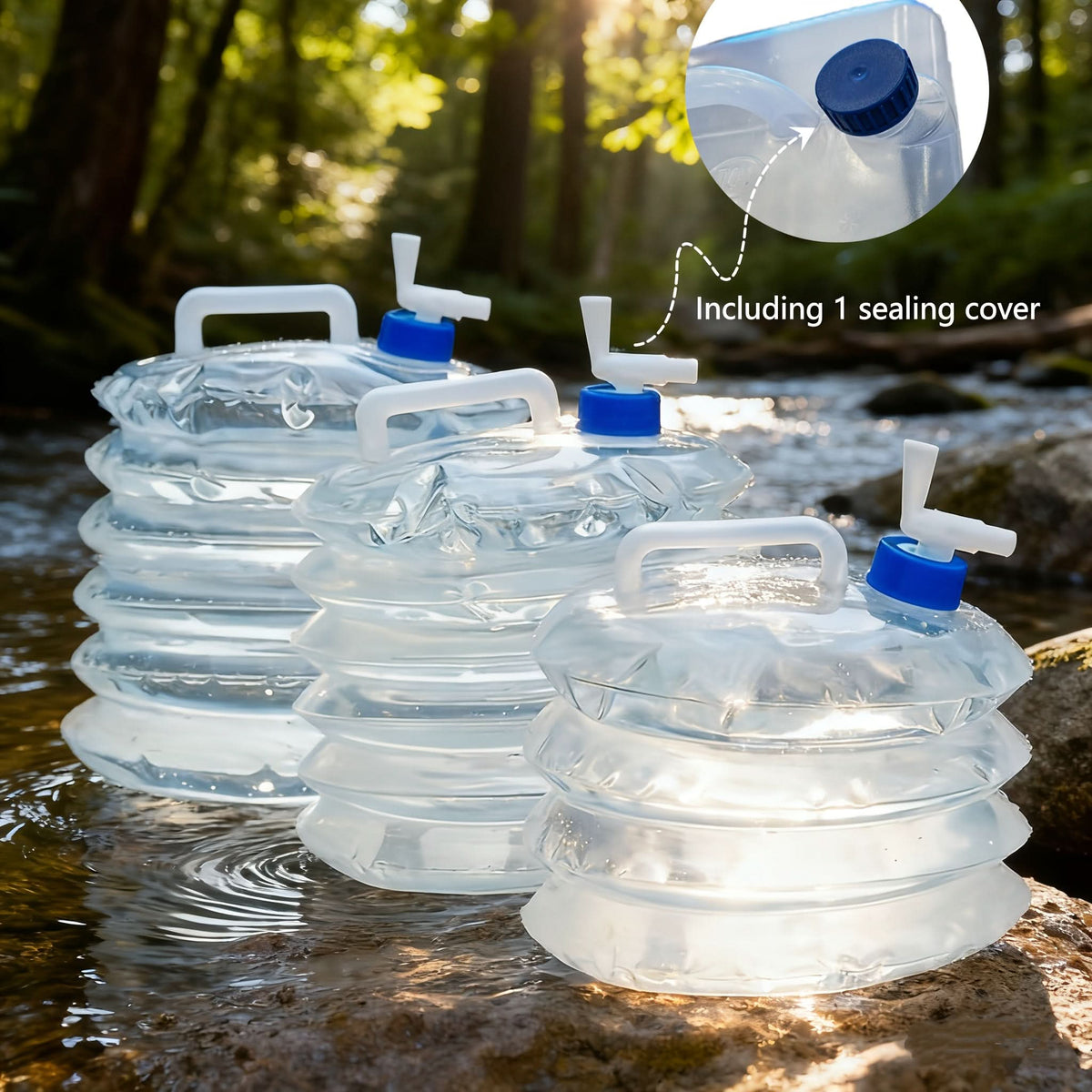 Collapsible Water Container Food-Grade Sealed Lid