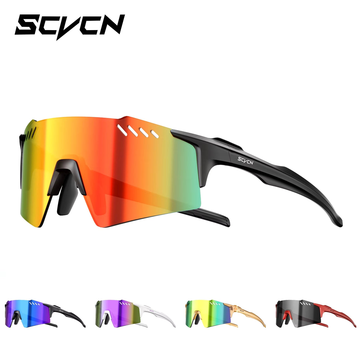 Cycling Glasses Rimless Lightweight Photochromic