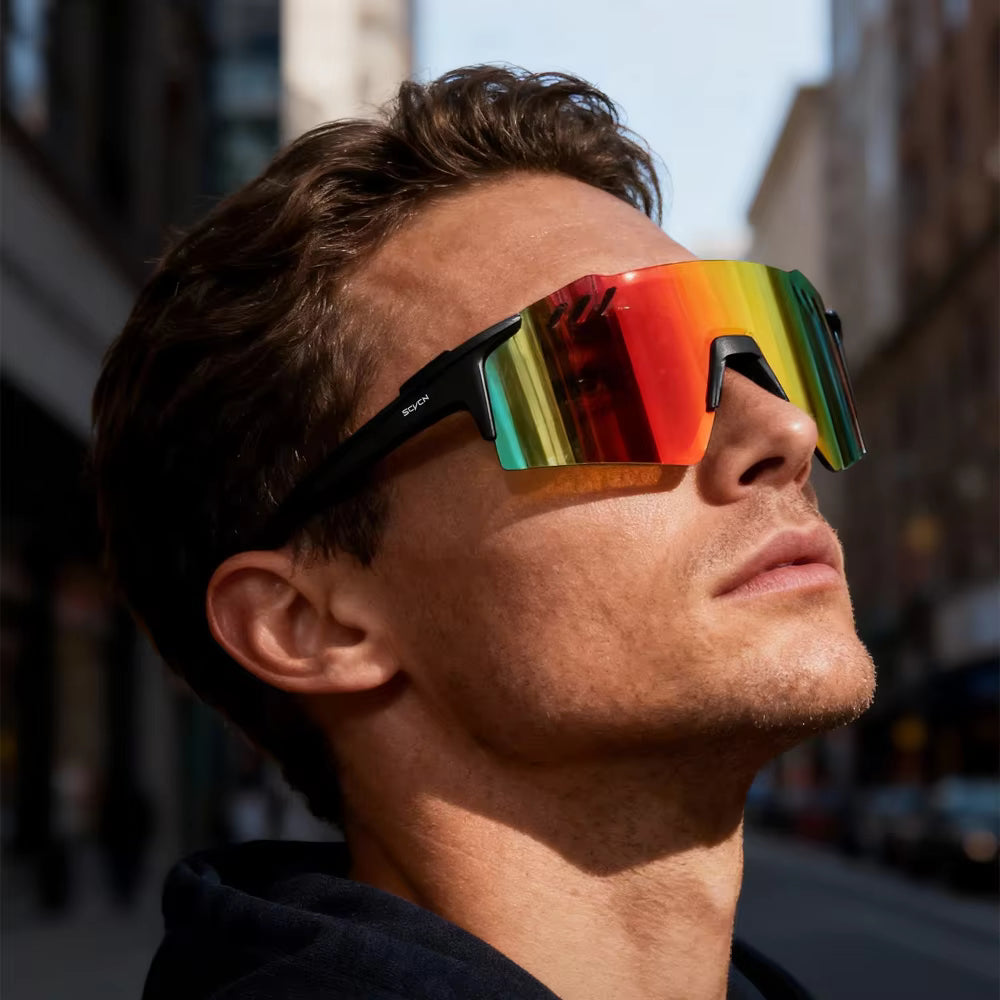 Cycling Glasses Rimless Lightweight Photochromic