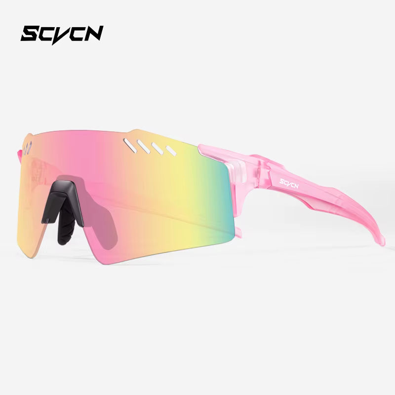 Cycling Glasses Rimless Lightweight Photochromic
