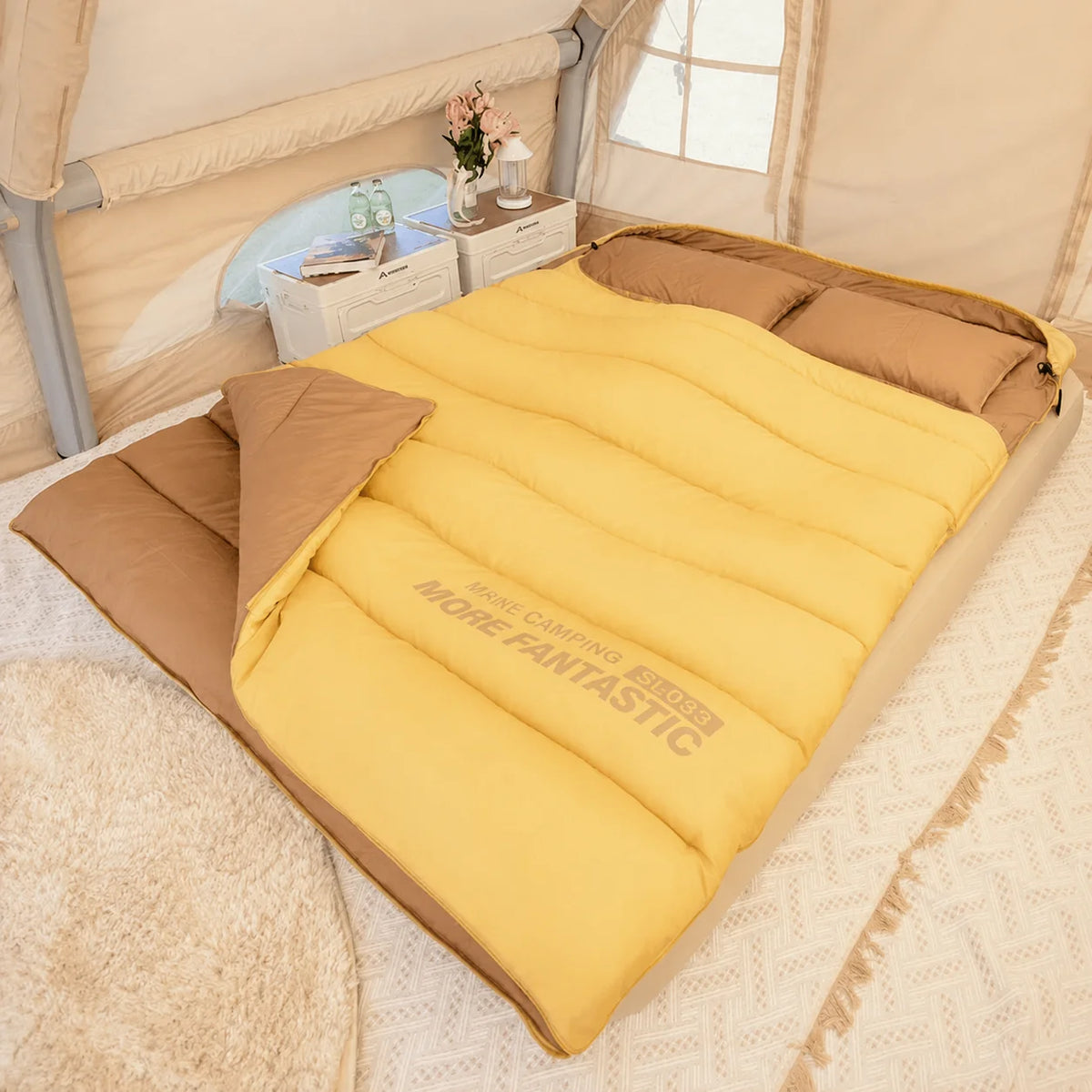 Double Sleeping Bag Four-Season Lightweight 150 cm Wide