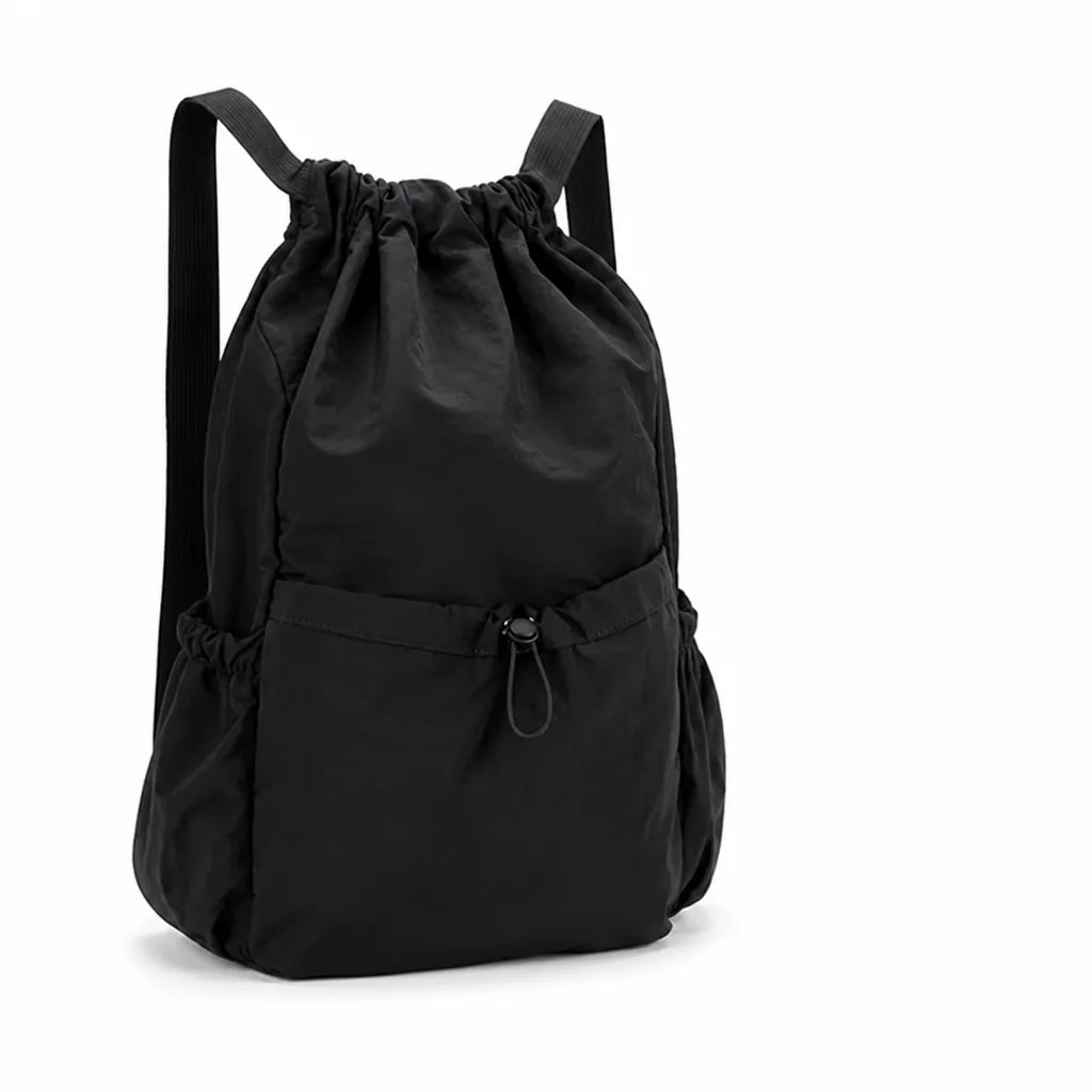 Drawstring Backpack Waterproof Polyester Lightweight Large Capacity