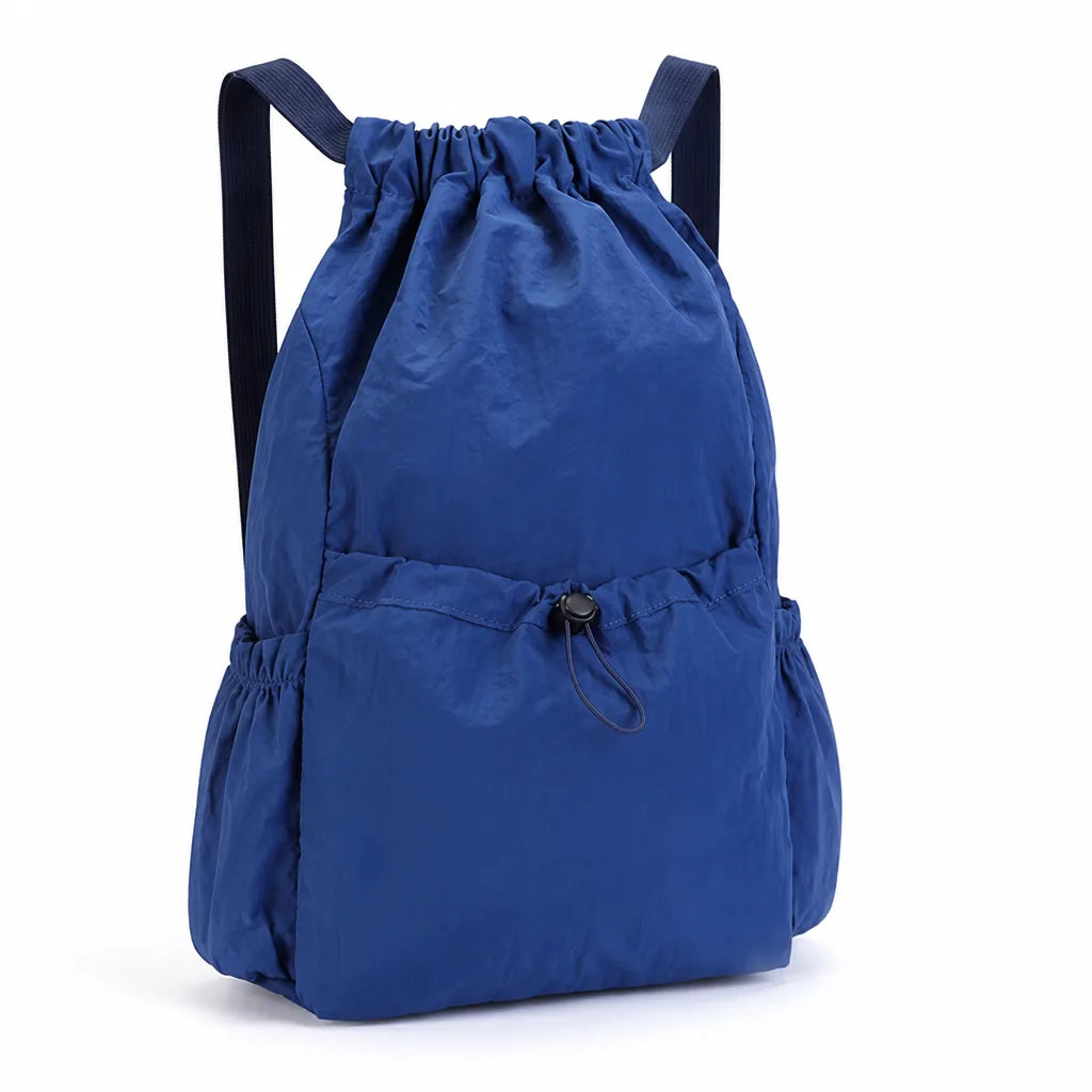 Drawstring Backpack Waterproof Polyester Lightweight Large Capacity