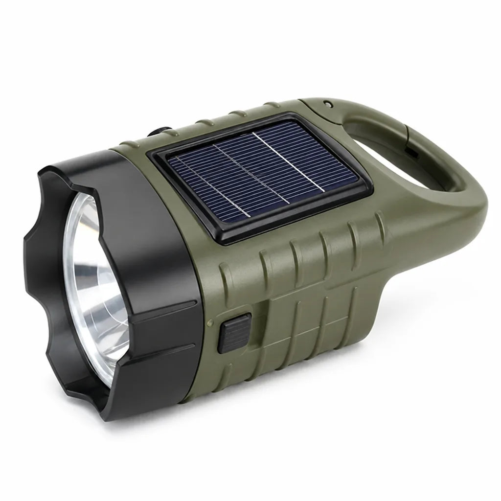 Emergency Flashlight Solar & Hand-Crank Power Bank