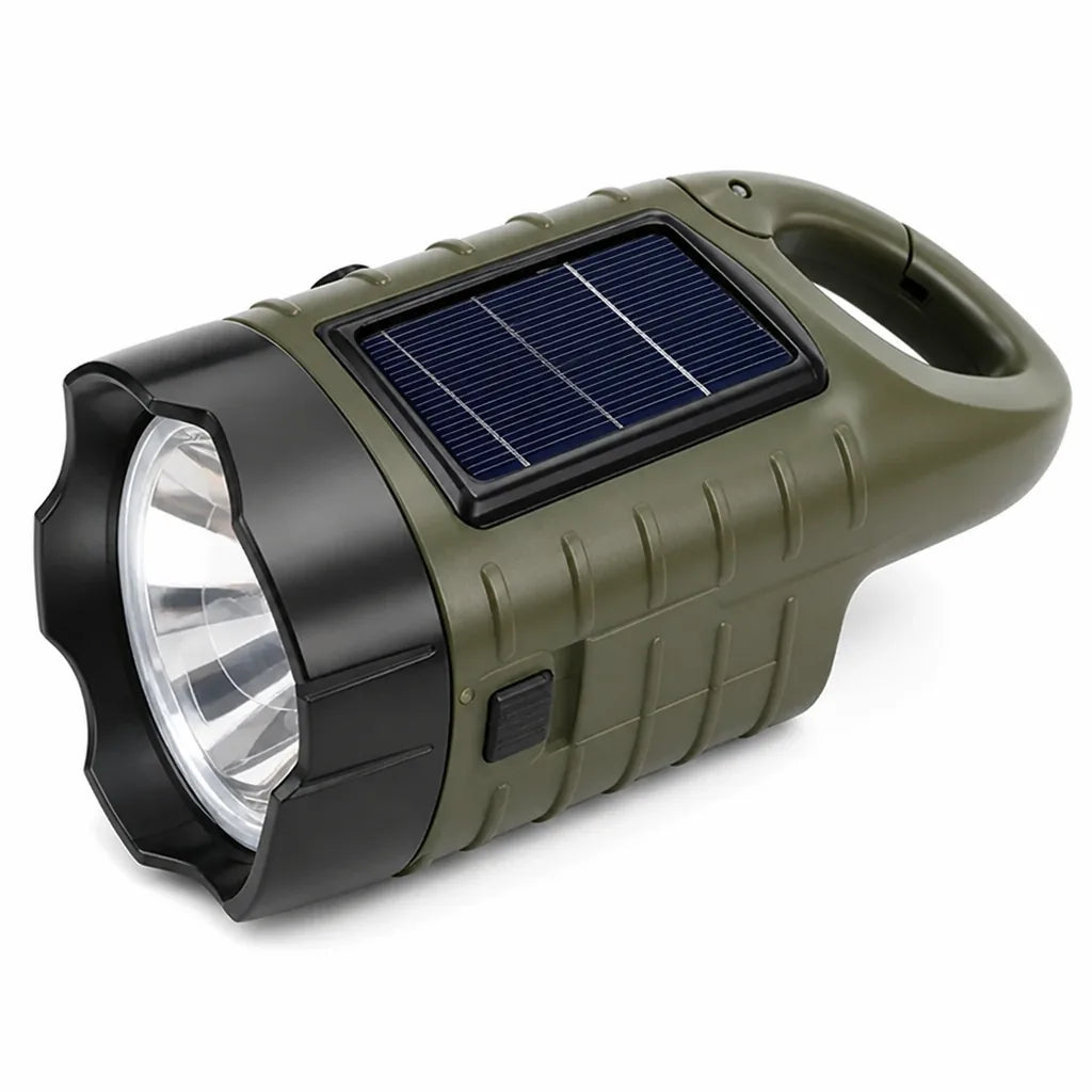 Emergency Flashlight Solar & Hand-Crank Power Bank