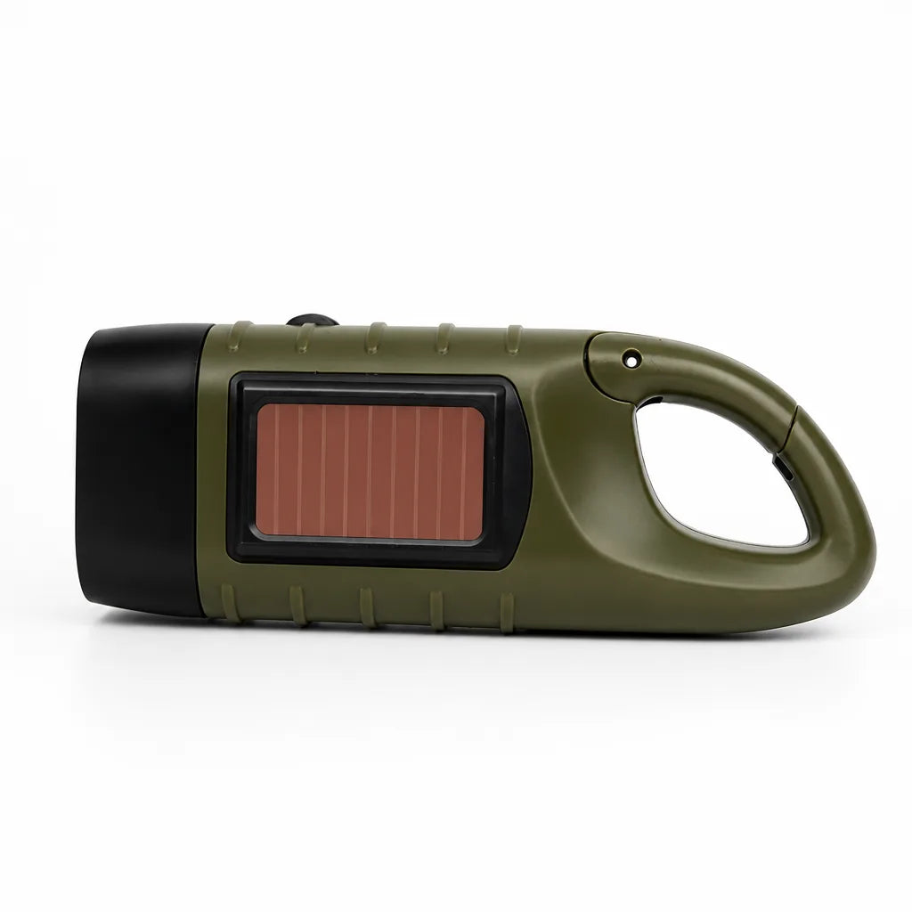Emergency Flashlight Solar & Hand-Crank Power Bank