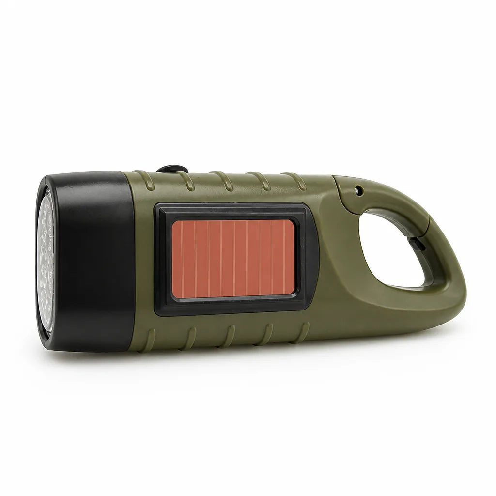 Emergency Flashlight Solar & Hand-Crank Power Bank