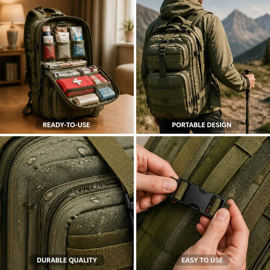 Emergency Kit Backpack Prepacked 30 L