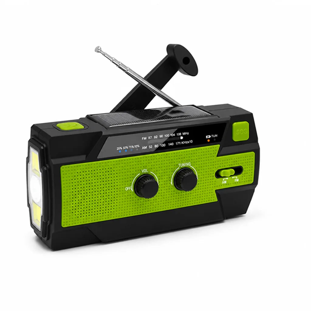 Emergency Radio Hand Crank & Solar USB Power Bank