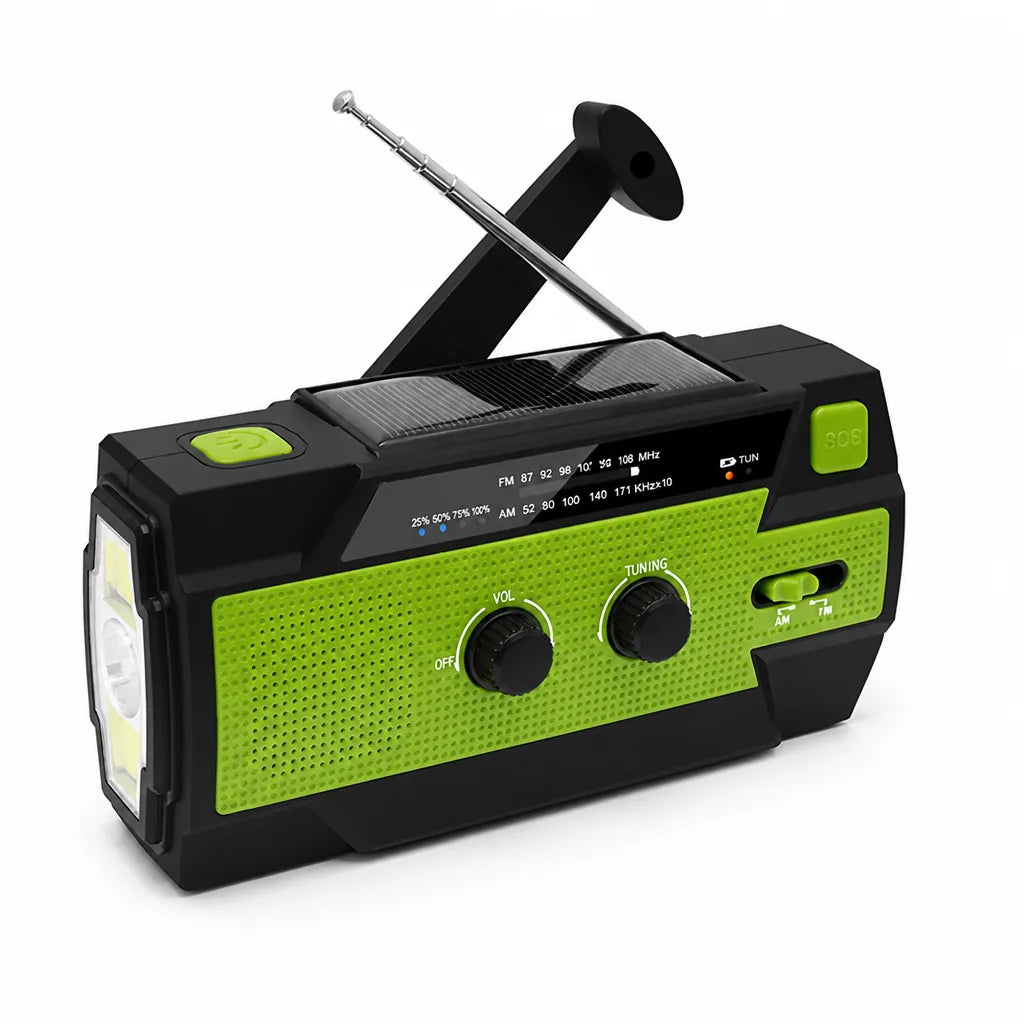 Emergency Radio Hand Crank & Solar USB Power Bank