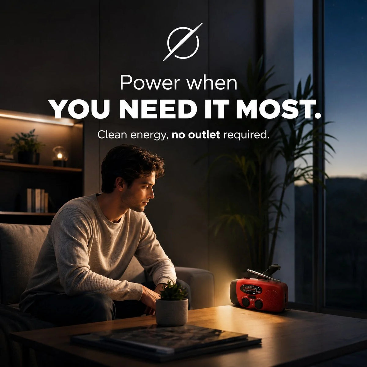 Emergency Radio Solar & Hand-Crank SOS Light