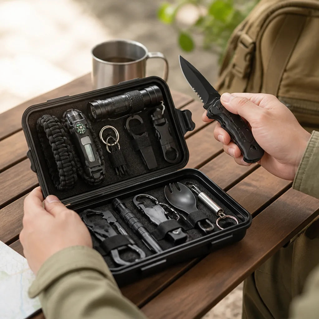 Emergency Tool Set 15-Piece Compact Plastic Case