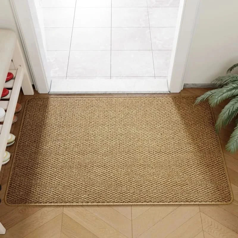 Entrance Rug Faux Jute Non-Slip Backing Indoor & Outdoor