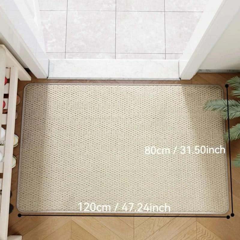 Entrance Rug Faux Jute Non-Slip Backing Indoor & Outdoor