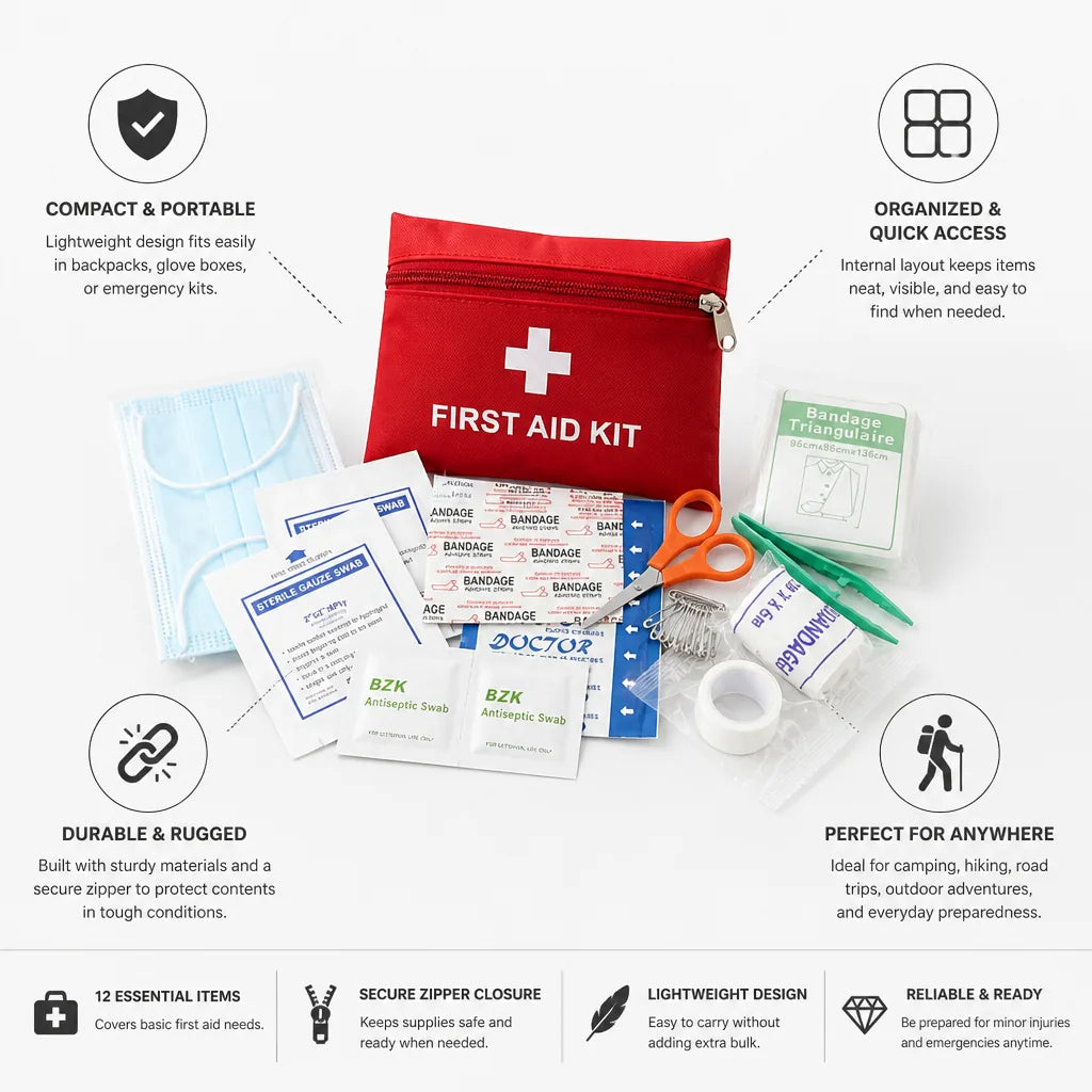 First Aid Kit Compact Tactical 12-Piece