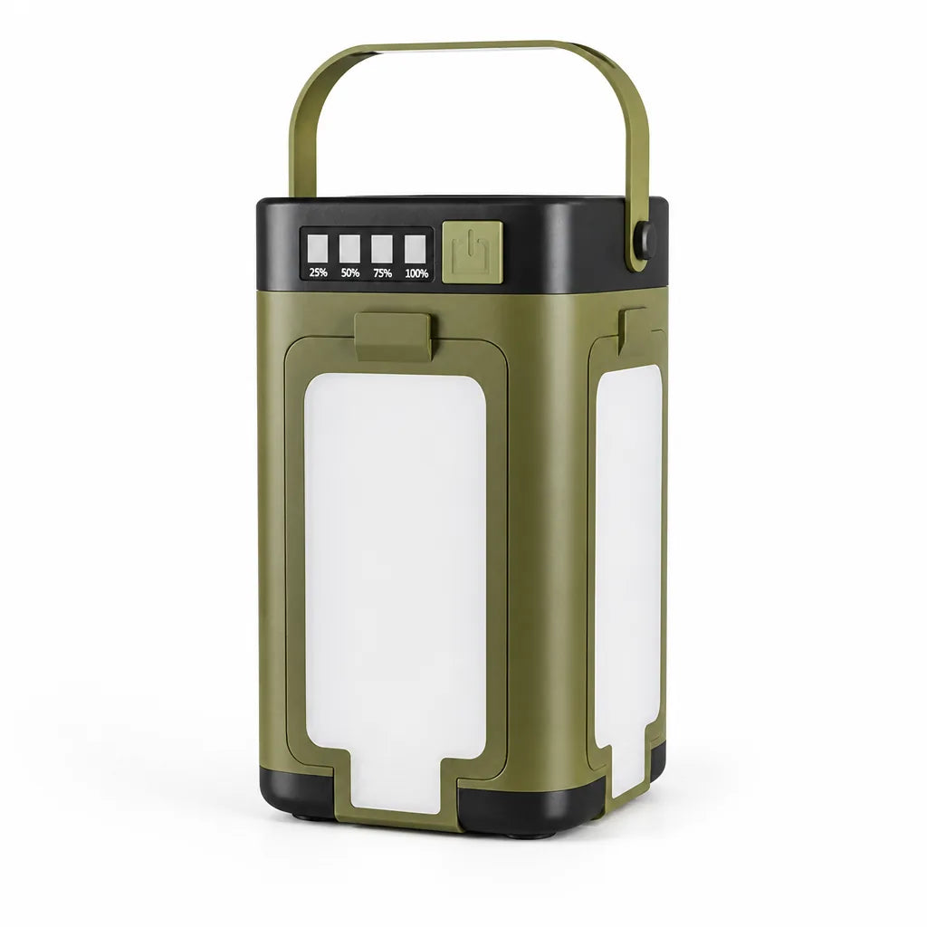 Foldable LED Camping Lantern (Solar Charging, Push-Button Operation)