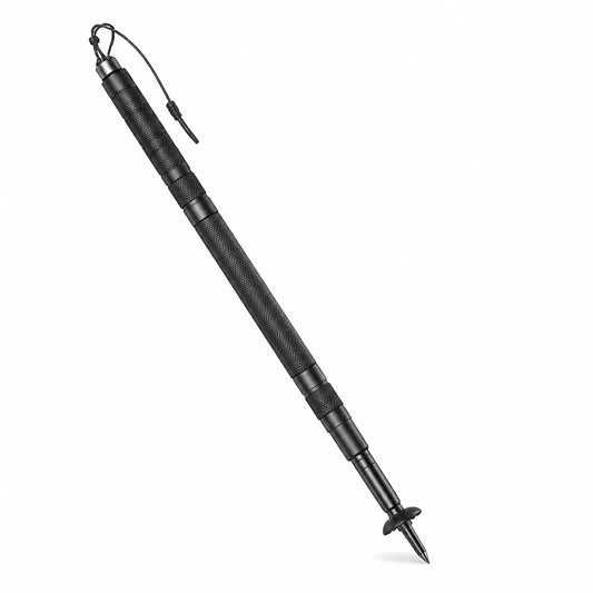 Foldable Multifunctional Trekking Pole (Concealed Tools, Carbon Steel Shaft, Aluminum Handle)