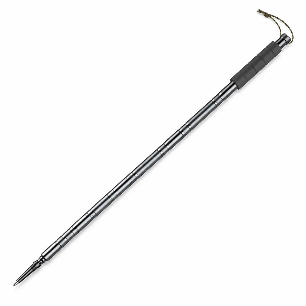 Foldable Multifunctional Trekking Pole (Concealed Tools, Carbon Steel Shaft, Aluminum Handle)