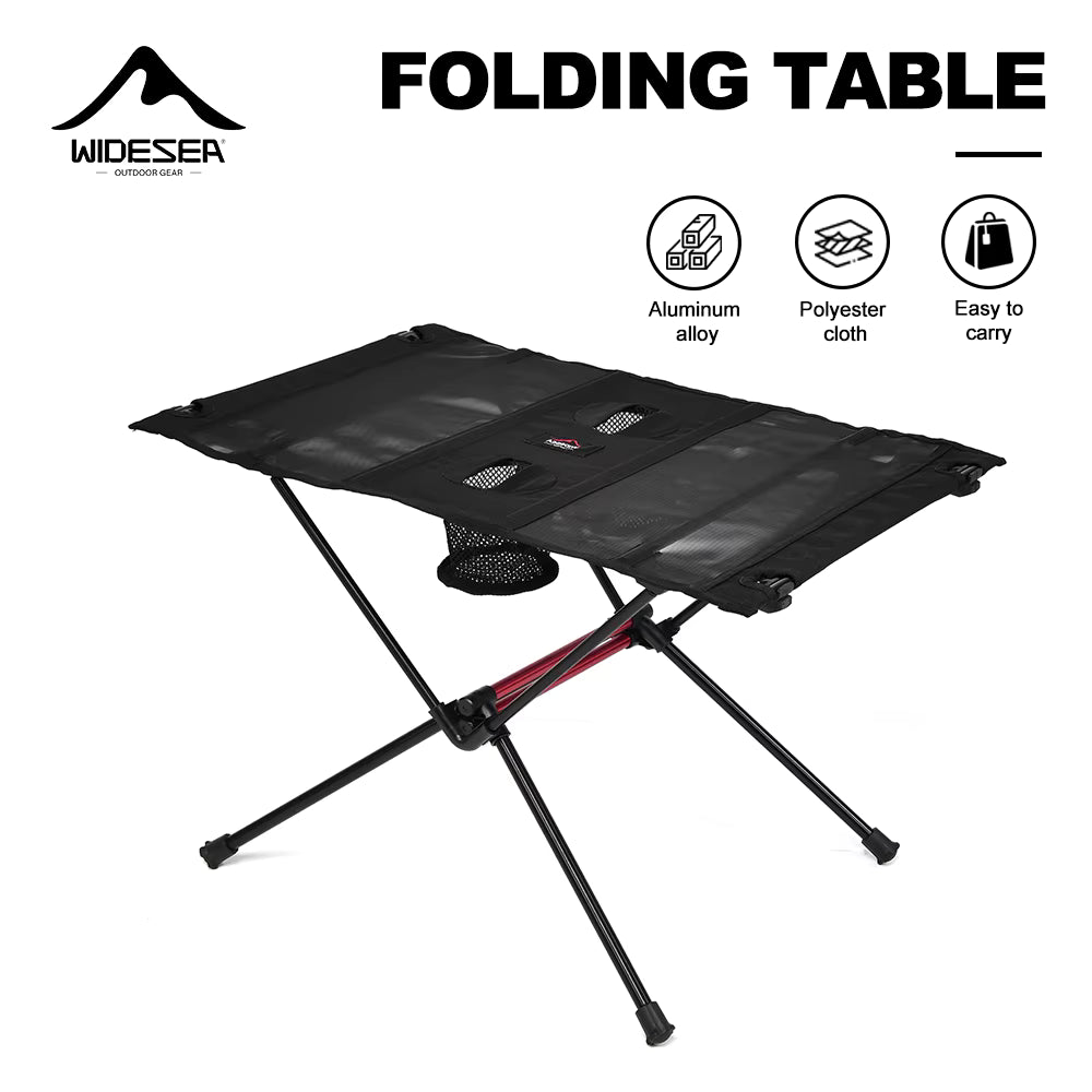 Folding Camping Table Ultra-Light Aluminum Frame Waterproof Top