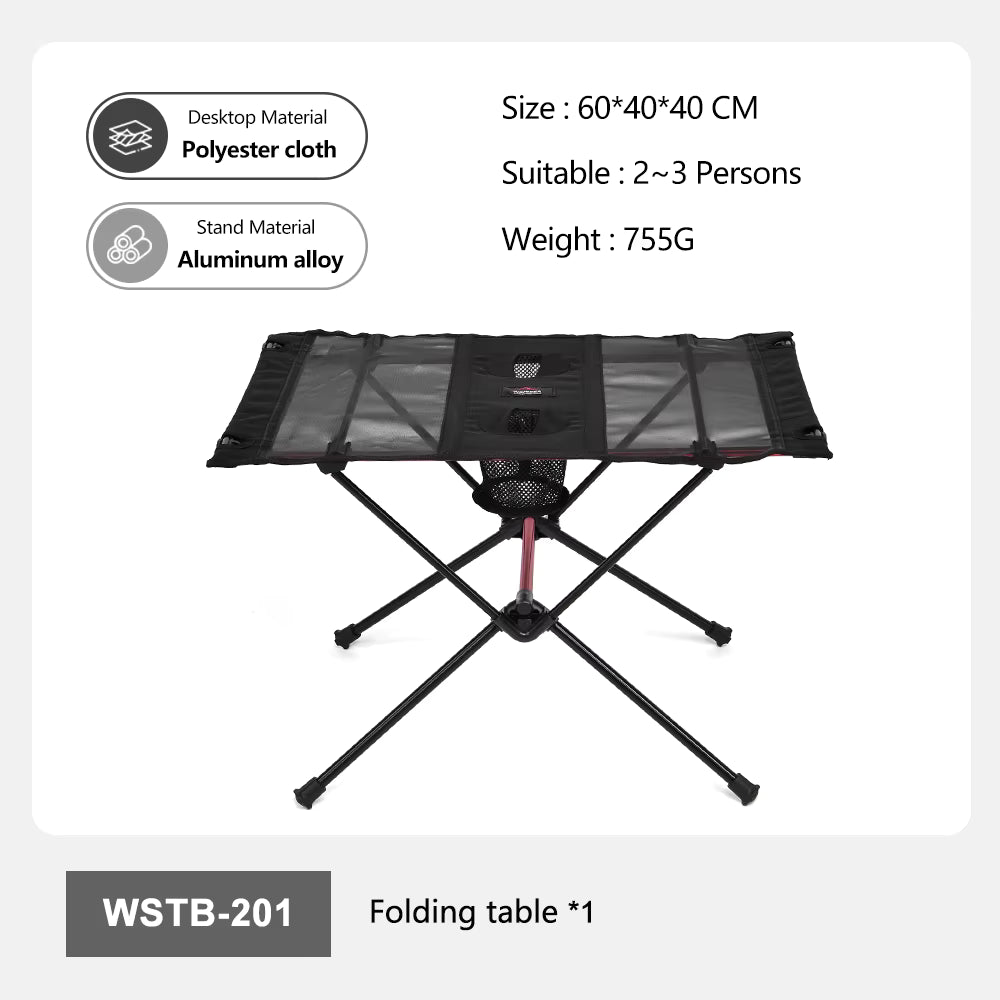 Folding Camping Table Ultra-Light Aluminum Frame Waterproof Top