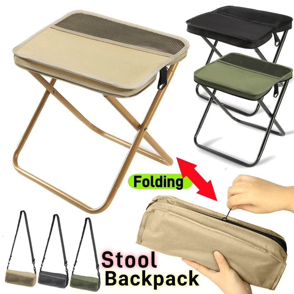 Folding Chair Backpack Waterproof Seat & Quick-Unfold