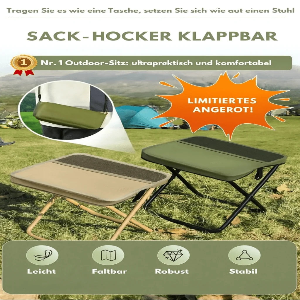 Folding Chair Backpack Waterproof Seat & Quick-Unfold
