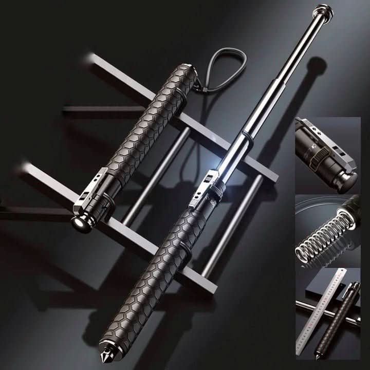 Folding Hiking Pole Automatic Unfolding Aluminum Non-Slip Grip