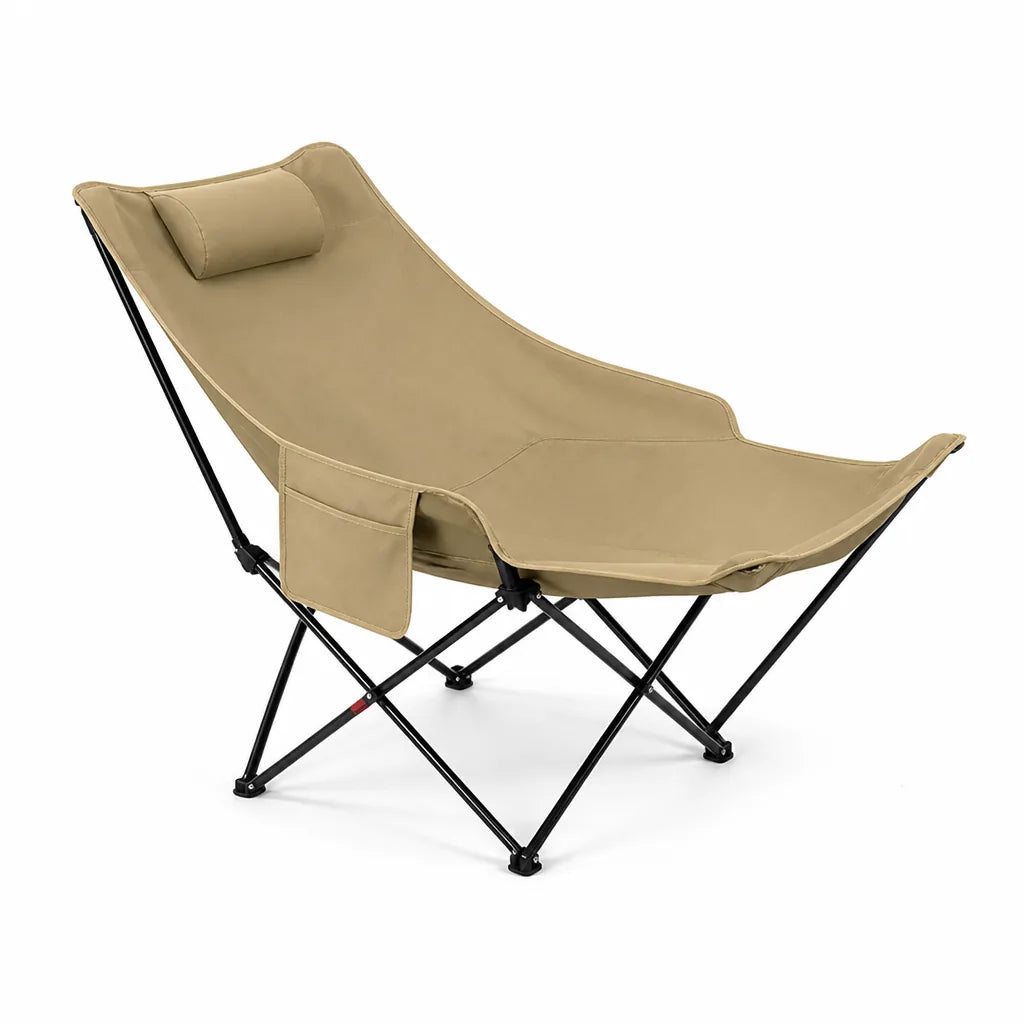 Folding Recliner Chair Curved Headrest & Leg Rest
