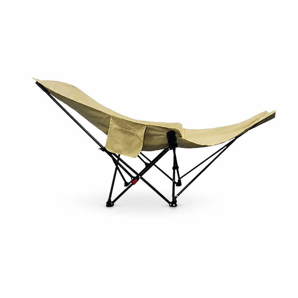 Folding Recliner Chair Curved Headrest & Leg Rest