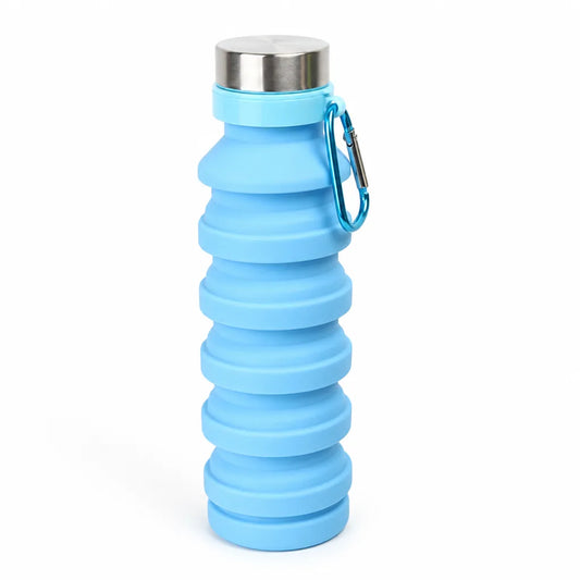 Food-Grade Silicone Collapsible Water Bottle for Hiking and Camping