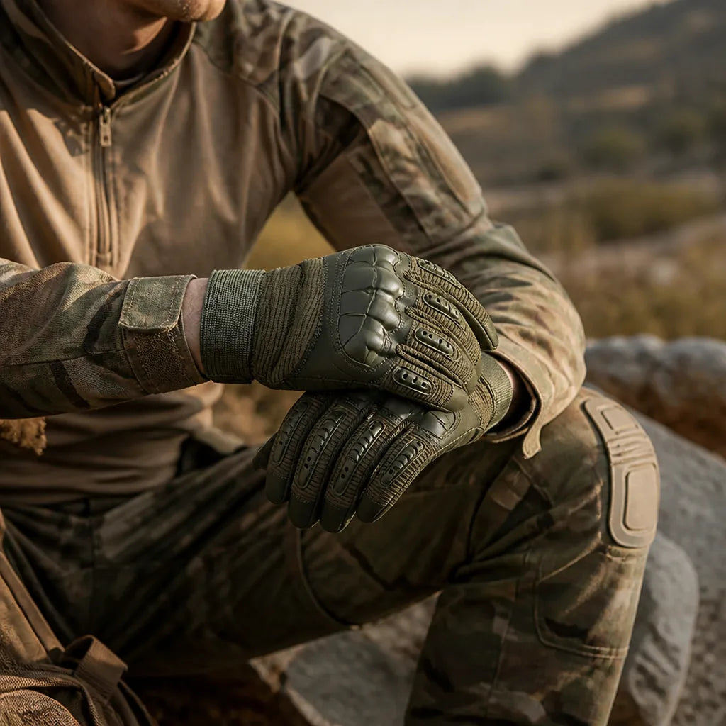 Hard Knuckle Shell Tactical Work Gloves (Touchscreen Fingertips)