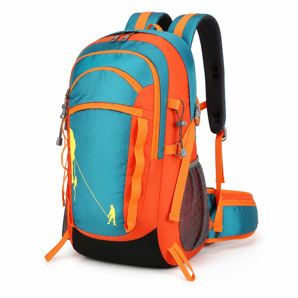 Hiking Backpack 40L Water-Resistant Ripstop Nylon Ergonomic Padded Straps