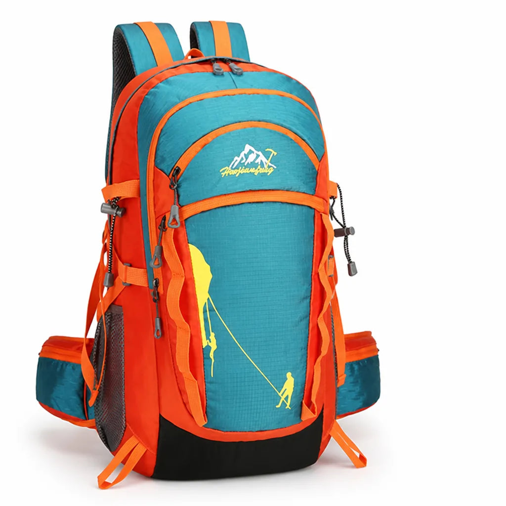 Hiking Backpack 40L Water-Resistant Ripstop Nylon Ergonomic Padded Straps