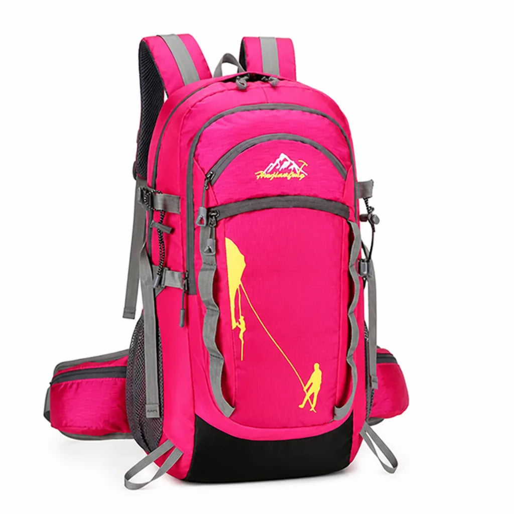 Hiking Backpack 40L Water-Resistant Ripstop Nylon Ergonomic Padded Straps