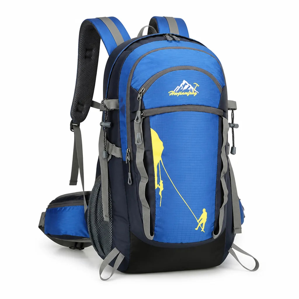 Hiking Backpack 40L Water-Resistant Ripstop Nylon Ergonomic Padded Straps