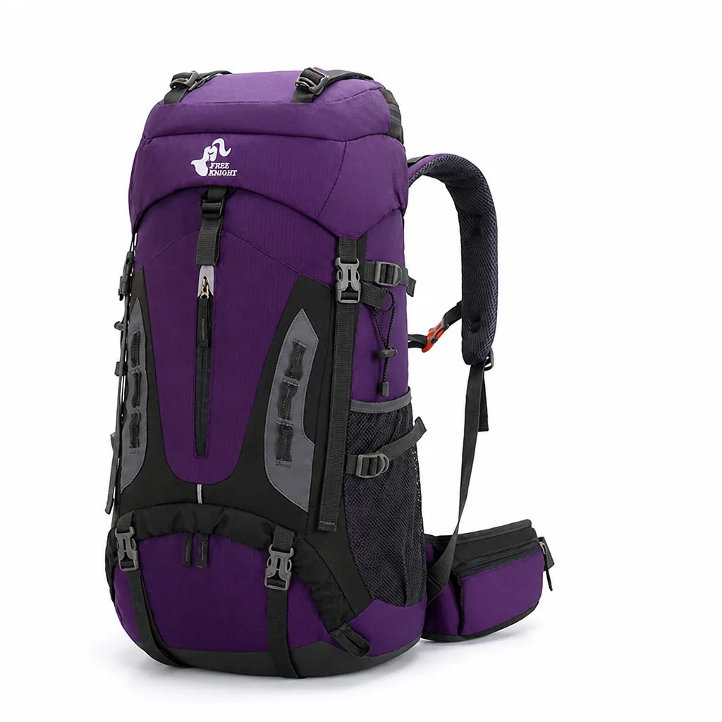 Hiking Backpack 60L Ergonomic Support Ventilated Mesh