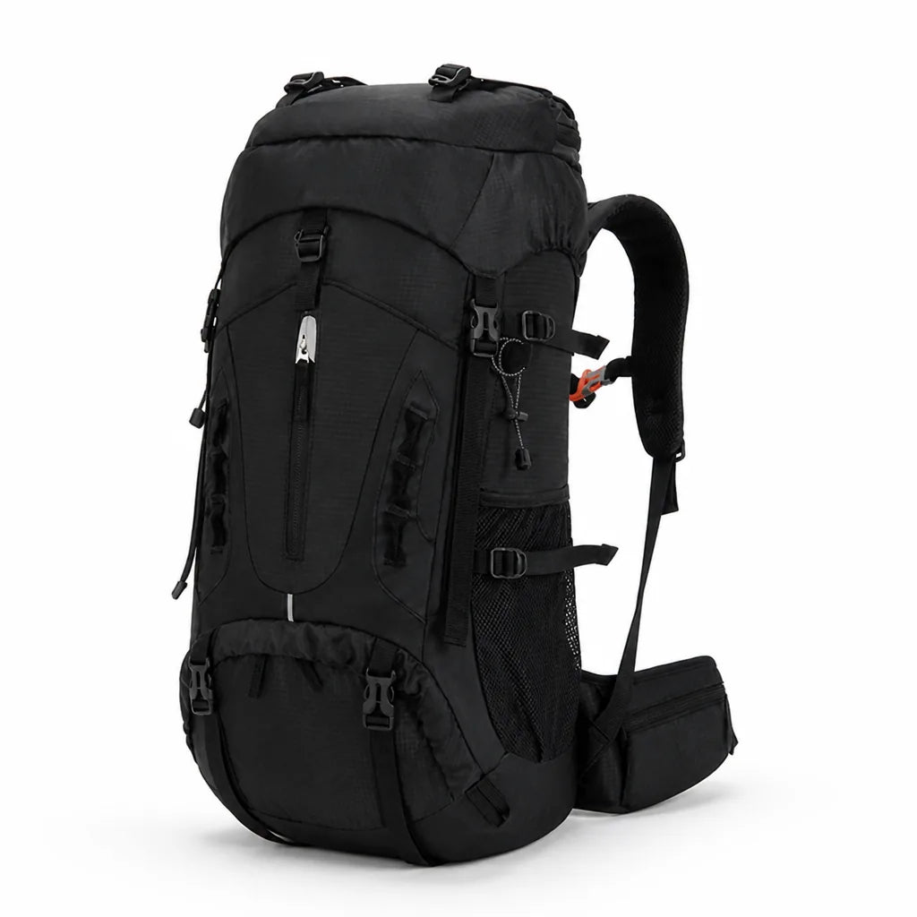 Hiking Backpack 60L Ergonomic Support Ventilated Mesh