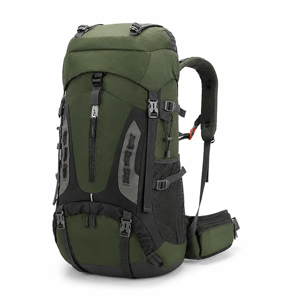 Hiking Backpack 60L Ergonomic Support Ventilated Mesh