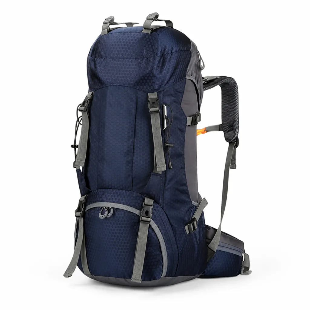 Hiking Backpack 60L Waterproof Ripstop Nylon Padded Straps
