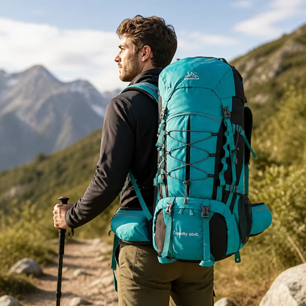 Hiking Backpack 65L Waterproof Multiple Pockets