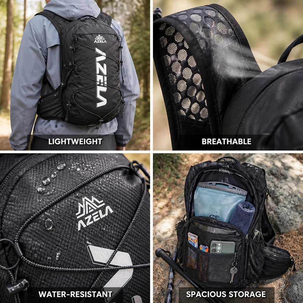 Hiking Backpack Lightweight Nylon Camping & Cycling