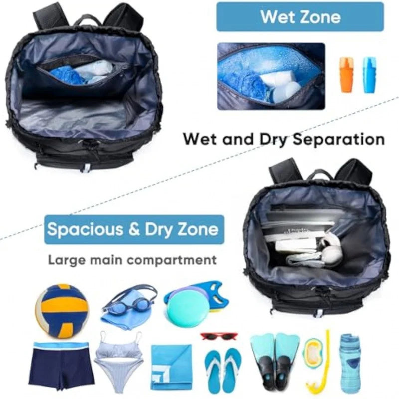 Hiking Backpack Weather-Resistant Multi-Compartment Padded Straps