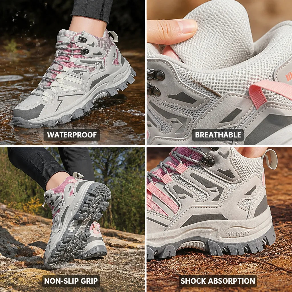Hiking Boots Waterproof & Breathable Non-Slip Rubber Outsole