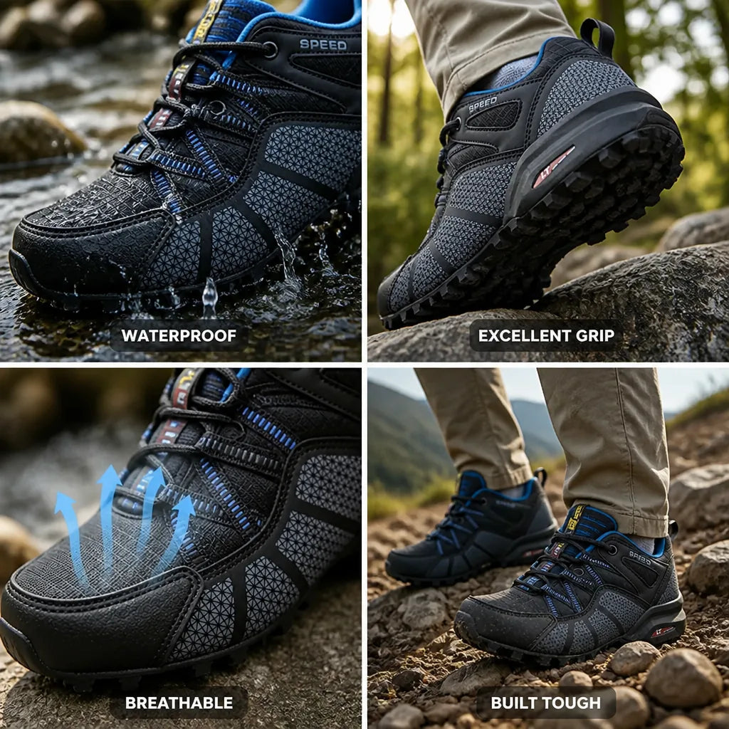Hiking Boots Waterproof & Breathable Reinforced Sole