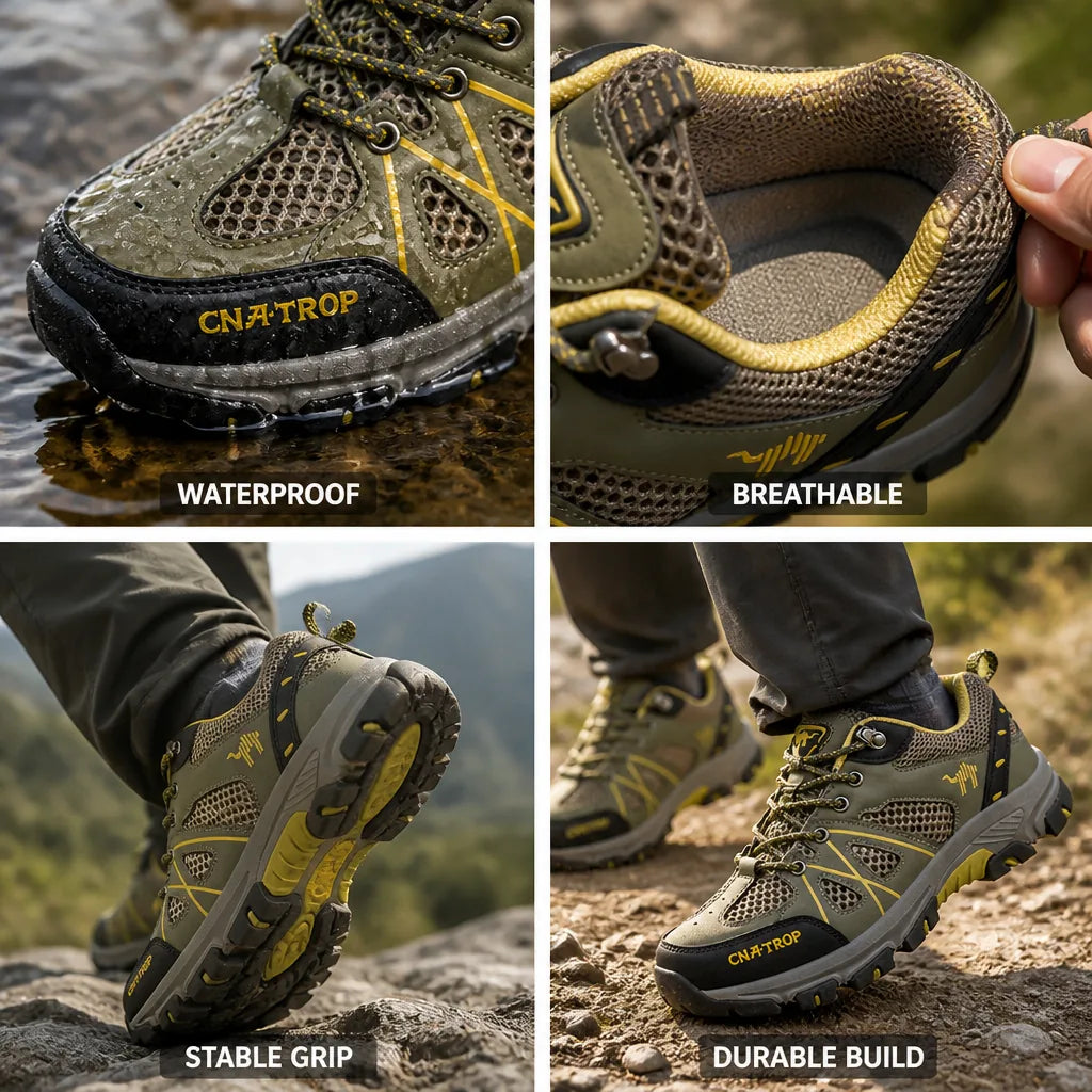 Hiking Boots Waterproof Reinforced Sole & Breathable Lining